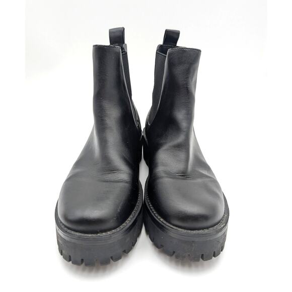 BP Kora Lug Chelsea Boots Slip-On Round Toe Women's Black Size US6.5M EU37 - Picture 2 of 10